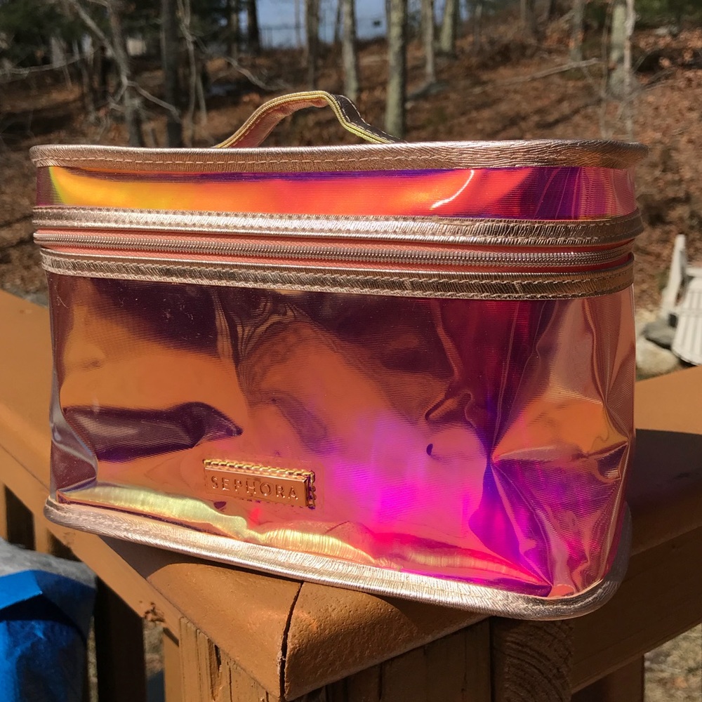 Sephora Rose Gold Holo Cosmetics Case ✨